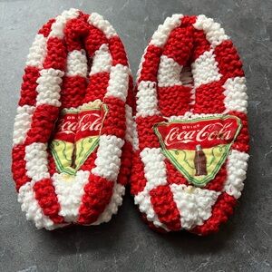 Coca-Cola Checkered Knit Slippers